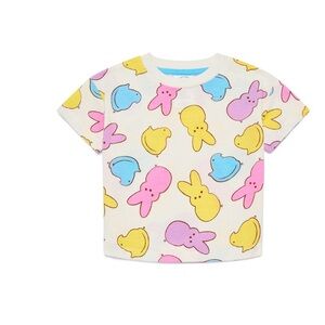 Easter Peeps Unisex Toddler Graphic Tee with Short Sleeves, Sizes 12M-5T